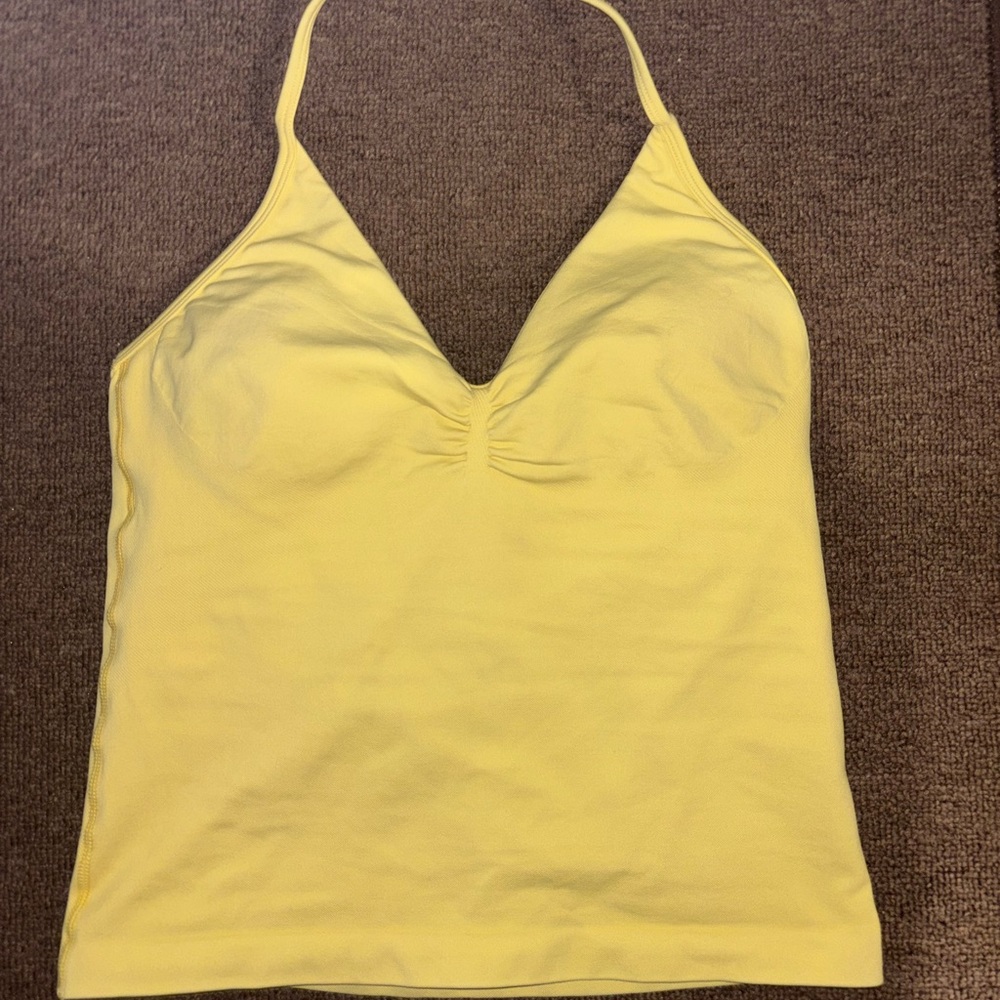 Amazon Yellow Halter Crop Top